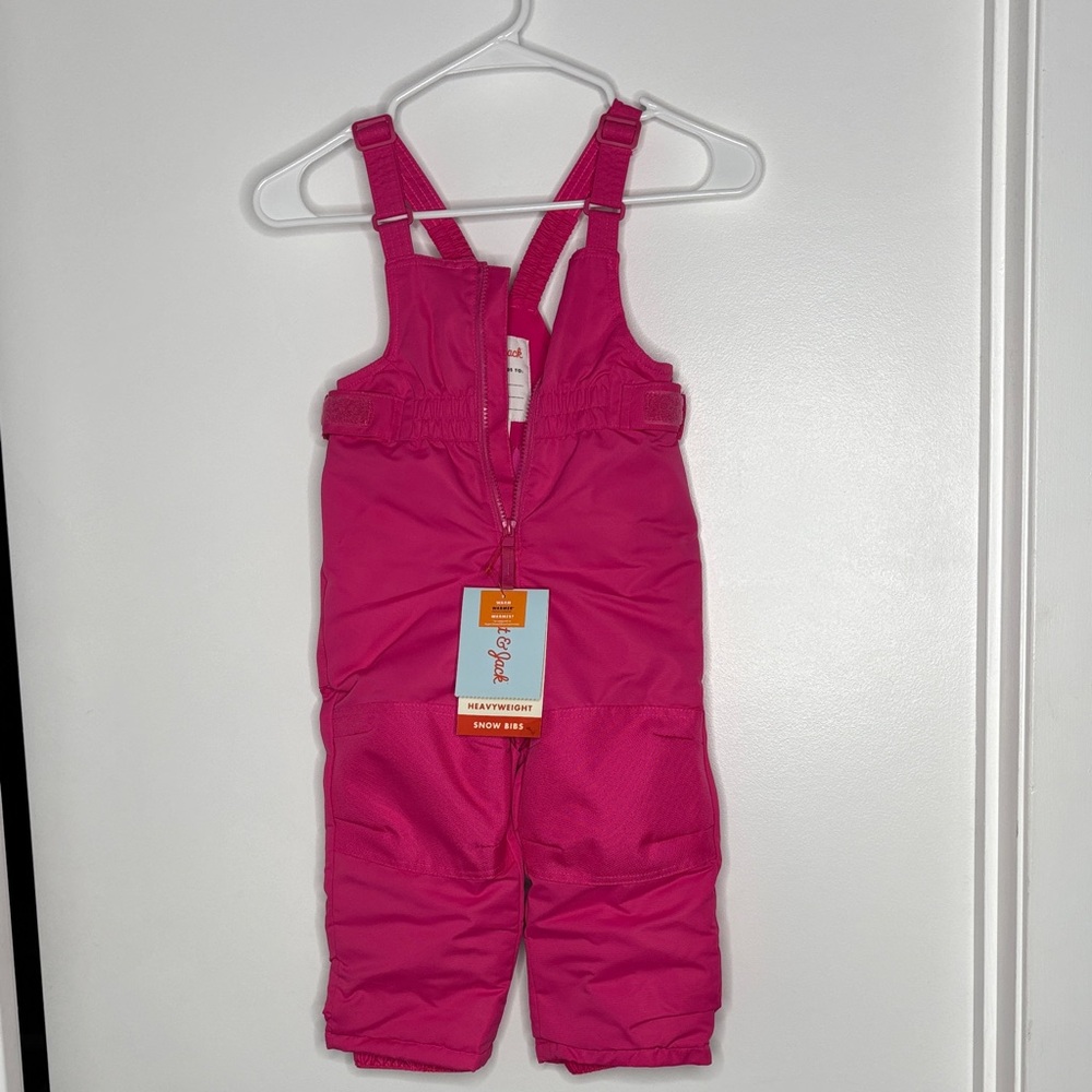 Cat & Jack Bright Pink Kids Overalls
